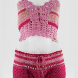 Shorty Robinson & Top Eden & Crochet framboise