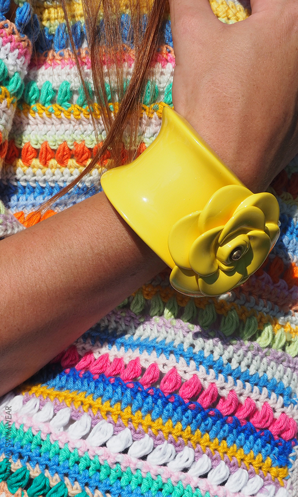 Bracelet Diotis fleur jaune Alvana Swimwear